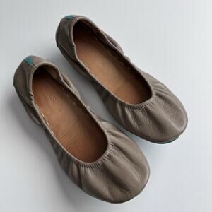 Tieks by Gavrieli Ballet Flats Womens Leather Taupe Size 8 Foldable Comfort